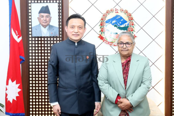 प्रधानमन्त्री कार्की र चिनियाँ राजदूतबिच भेटवार्ता: एक चीन नीतिमा नेपाल अडिग